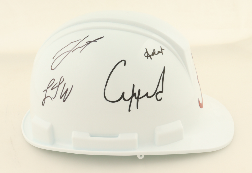 2025 Alabama Crimson Tide Hard Hat Team-Signed by (9) with Mark Sears, Chris Youngblood, Grant Nelson, Aden Holloway (Beckett & JSA) at PristineAuction.com 2025 Alabama Crimson Tide Hard Hat Team-Signed by (9) with Mark Sears, Chris Youngblood, Grant Nelson, Aden Holloway (Beckett & JSA) at PristineAuction.com