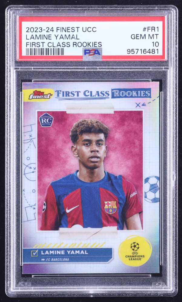 Lamine Yamal 2023-24 Finest UEFA Club Competitions First Class Rookies #FR1 RC (PSA 10) at PristineAuction.com Lamine Yamal 2023-24 Finest UEFA Club Competitions First Class Rookies #FR1 RC (PSA 10) at PristineAuction.com
