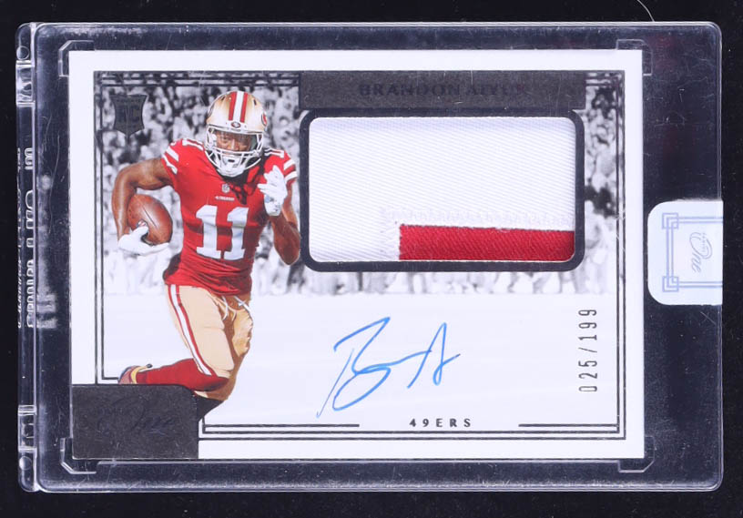 Brandon Aiyuk 2020 Panini One #17 Jersey Autograph RC #25/199 at PristineAuction.com Brandon Aiyuk 2020 Panini One #17 Jersey Autograph RC #25/199 at PristineAuction.com