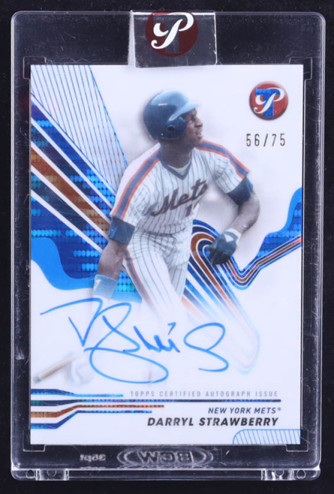 Darryl Strawberry 2024 Topps Pristine Autographs Blue Pristine Refractors #PADST #56/75