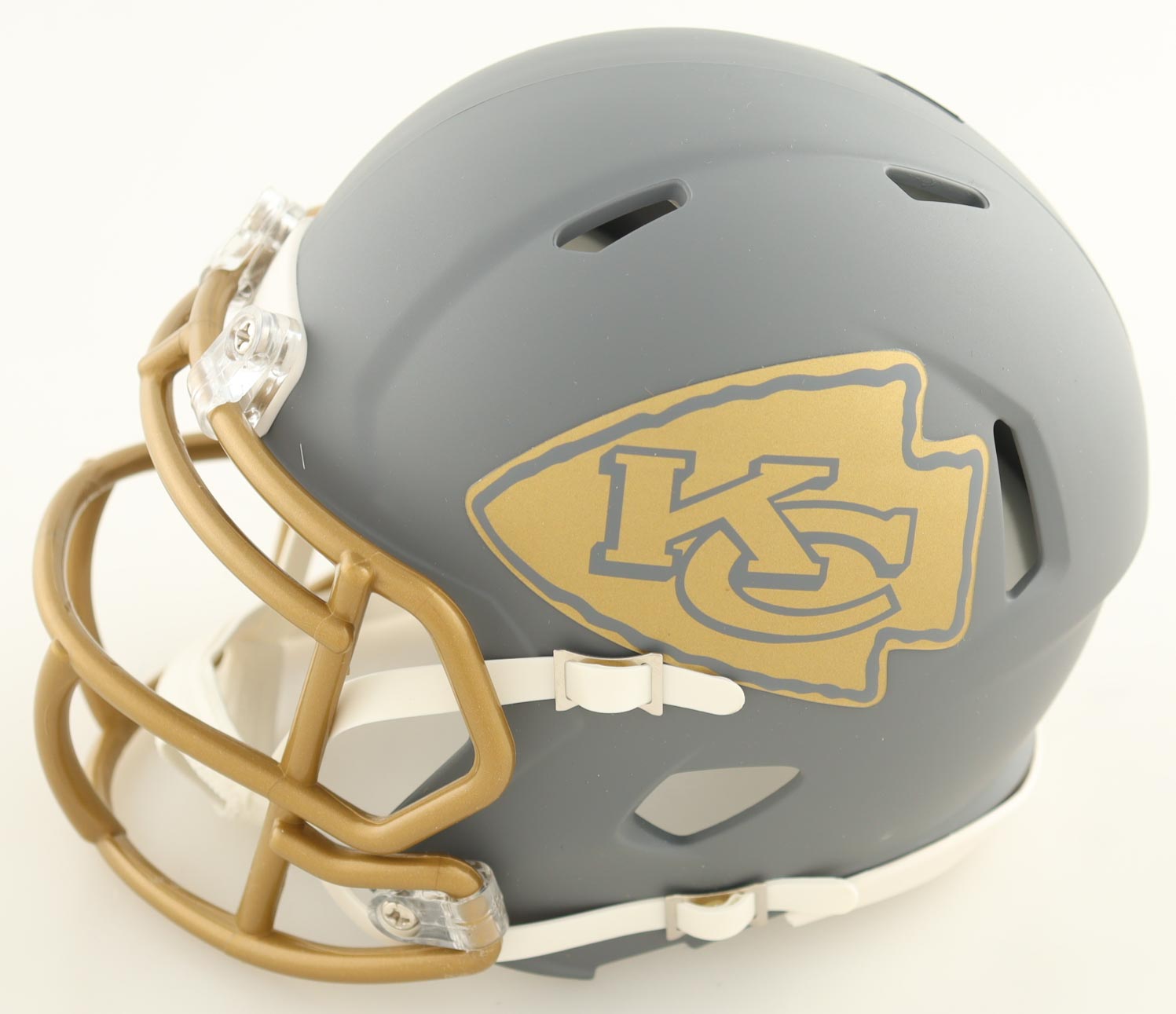 Patrick Mahomes Sr. Signed Chiefs Slate Alternate Speed Mini Helmet Inscribed "Who's Your Daddy?" (Beckett) at PristineAuction.com Patrick Mahomes Sr. Signed Chiefs Slate Alternate Speed Mini Helmet Inscribed "Who's Your Daddy?" (Beckett) at PristineAuction.com