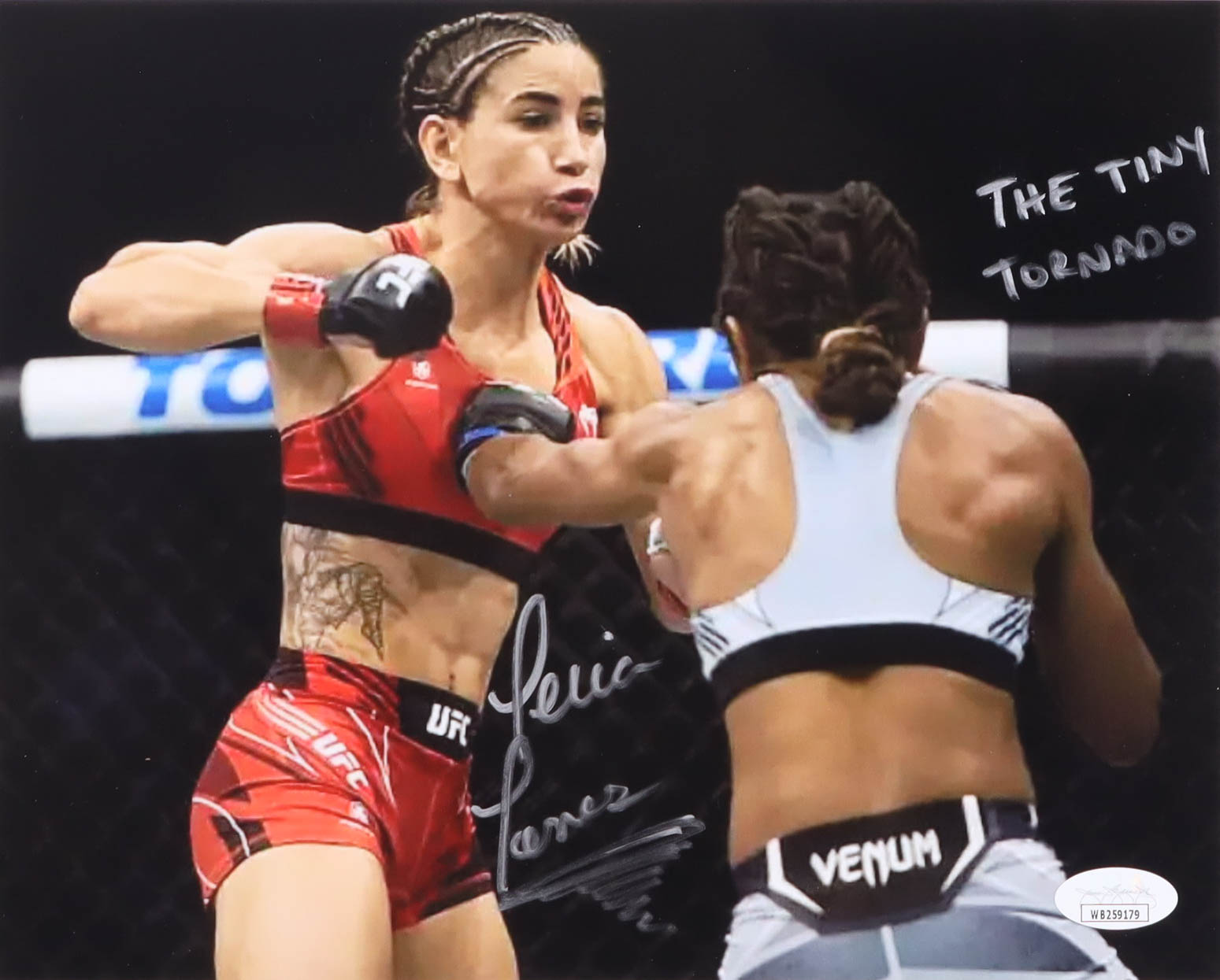 Tecia Torres Signed UFC 8x10 Photo Inscribed "The Tiny Tornado" (JSA) at PristineAuction.com Tecia Torres Signed UFC 8x10 Photo Inscribed "The Tiny Tornado" (JSA) at PristineAuction.com