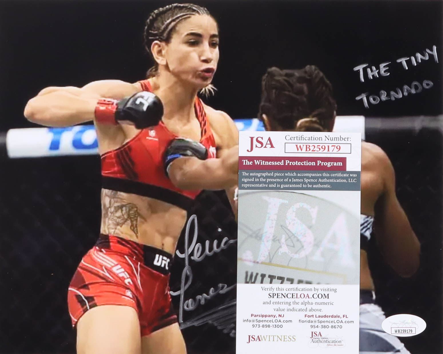 Tecia Torres Signed UFC 8x10 Photo Inscribed "The Tiny Tornado" (JSA) at PristineAuction.com Tecia Torres Signed UFC 8x10 Photo Inscribed "The Tiny Tornado" (JSA) at PristineAuction.com