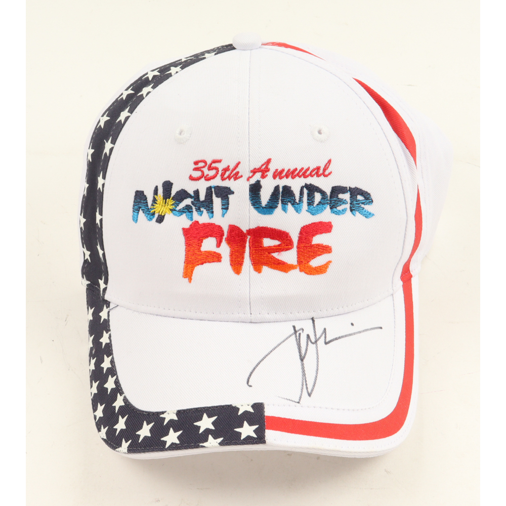 John Force Signed 35th Annual Night Under Fire Hat JSA Pristine john-force-signed-35th-annual-night-under-fire-hat-jsa-pristine