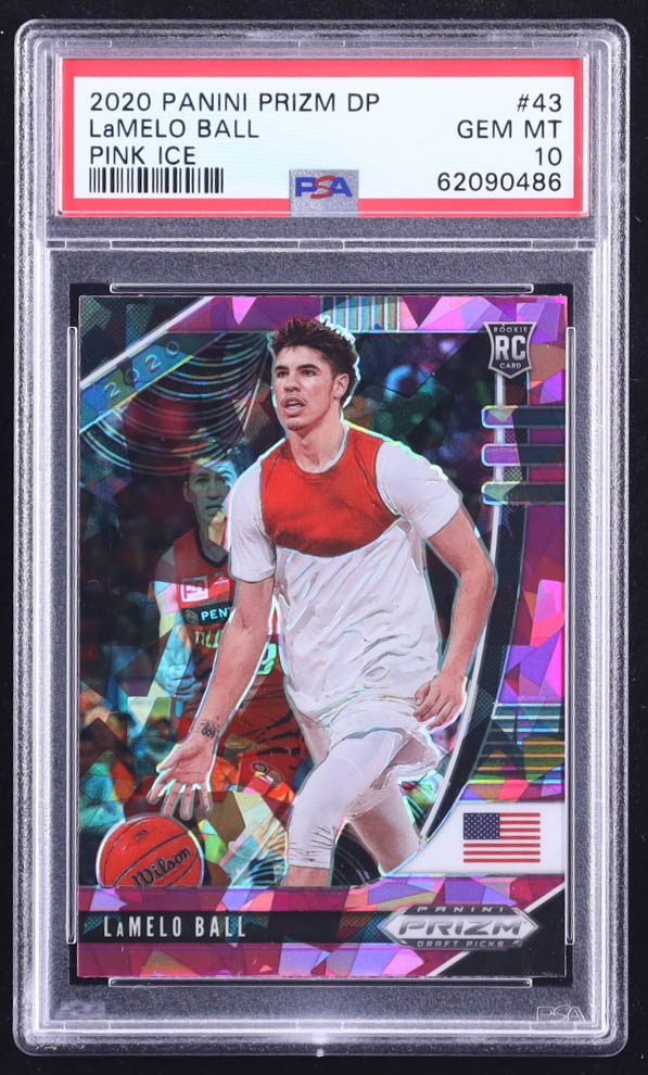 LaMelo Ball 2020-21 Panini Prizm Draft Picks Prizms Pink Ice #43 RC (PSA 10) at PristineAuction.com LaMelo Ball 2020-21 Panini Prizm Draft Picks Prizms Pink Ice #43 RC (PSA 10) at PristineAuction.com