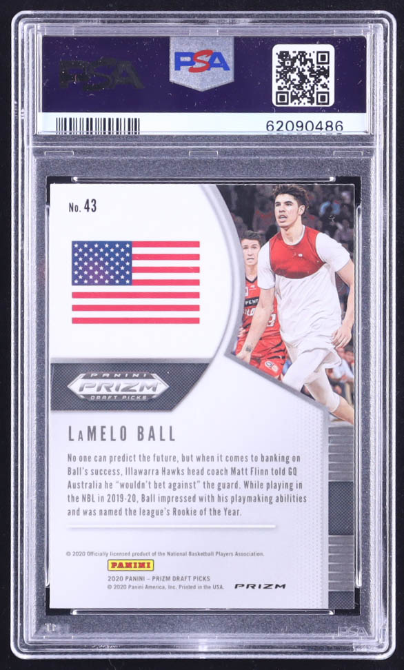 LaMelo Ball 2020-21 Panini Prizm Draft Picks Prizms Pink Ice #43 RC (PSA 10) at PristineAuction.com LaMelo Ball 2020-21 Panini Prizm Draft Picks Prizms Pink Ice #43 RC (PSA 10) at PristineAuction.com