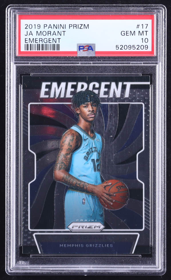 Ja Morant 2019-20 Panini Prizm Emergent #17 RC (PSA 10) at PristineAuction.com Ja Morant 2019-20 Panini Prizm Emergent #17 RC (PSA 10) at PristineAuction.com