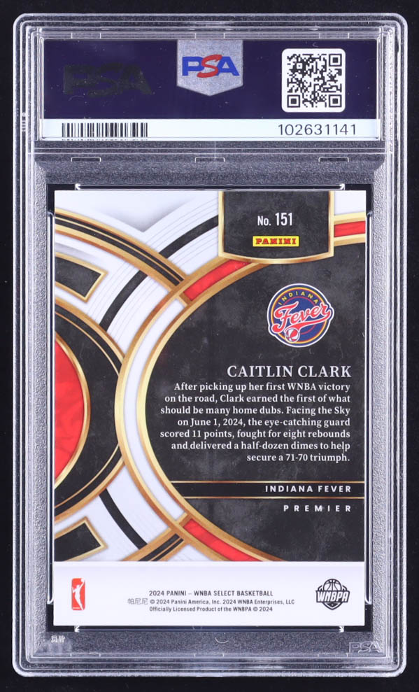 Caitlin Clark 2024 Select WNBA #151 RC (PSA 10) at PristineAuction.com Caitlin Clark 2024 Select WNBA #151 RC (PSA 10) at PristineAuction.com