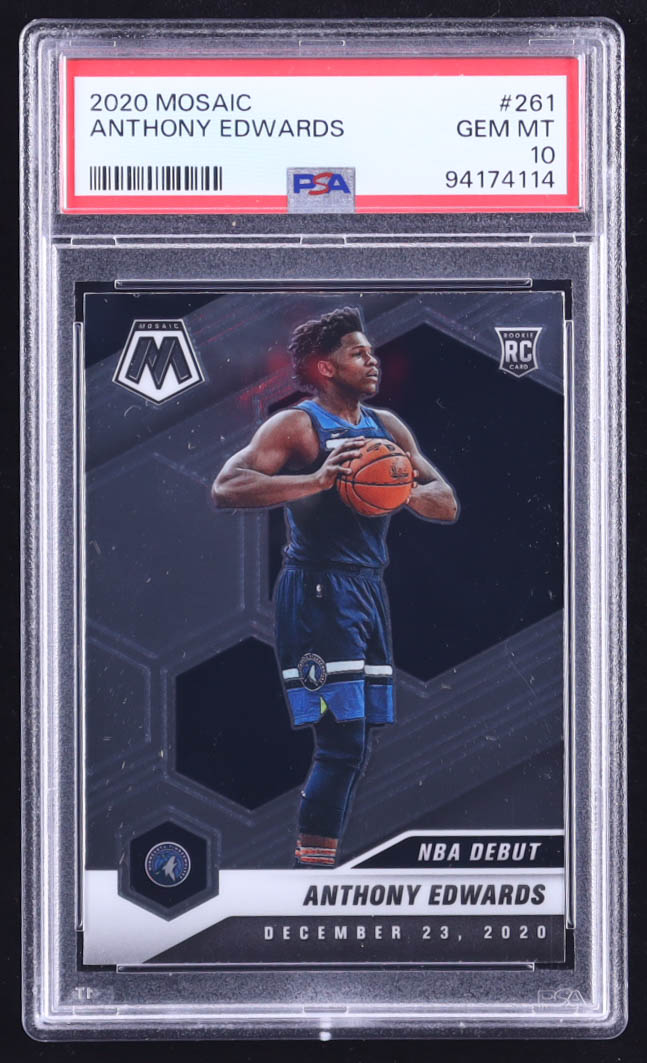Anthony Edwards 2020-21 Panini Mosaic #261 RC (PSA 10) at PristineAuction.com Anthony Edwards 2020-21 Panini Mosaic #261 RC (PSA 10) at PristineAuction.com