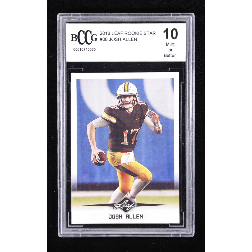 Josh Allen 2018 Leaf Rookie Star #08 RC (BCCG 10) at PristineAuction.com