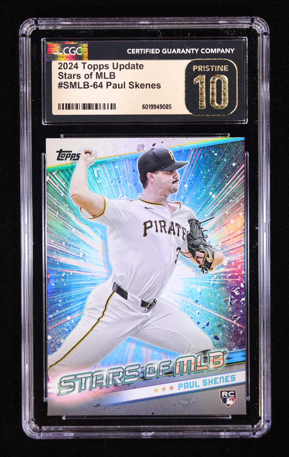 Paul Skenes 2024 Topps Stars of MLB #SMLB64 RC (CGC 10 | Pristine Back Label) at PristineAuction.com Paul Skenes 2024 Topps Stars of MLB #SMLB64 RC (CGC 10 | Pristine Back Label) at PristineAuction.com