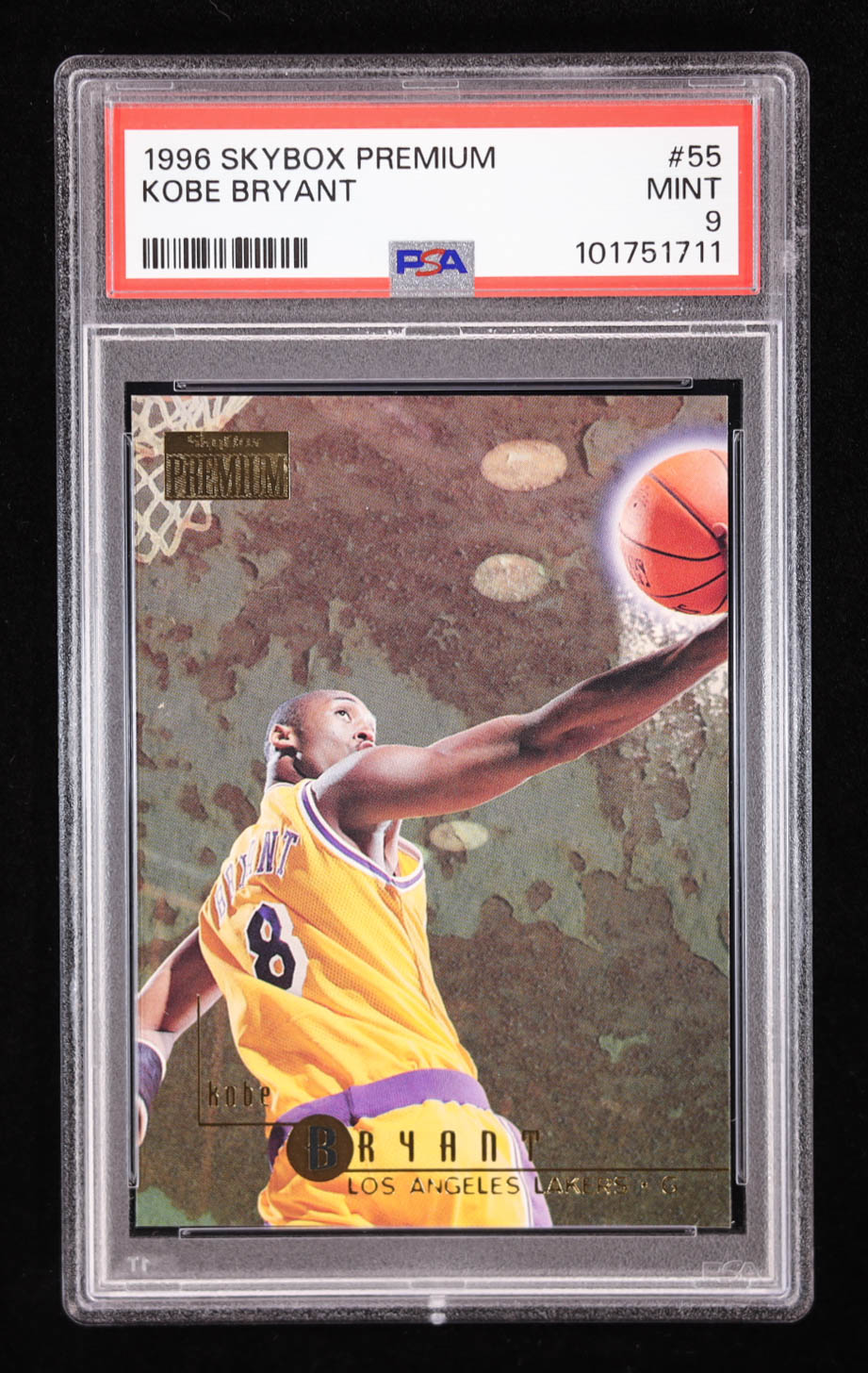 Kobe Bryant 1996-97 SkyBox Premium #55 RC (PSA 9) at PristineAuction.com Kobe Bryant 1996-97 SkyBox Premium #55 RC (PSA 9) at PristineAuction.com