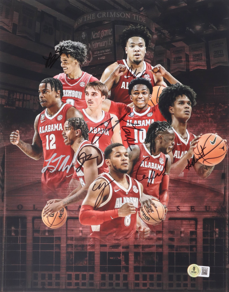 Alabama Roster 2025 Alabama Crimson Tide 11x14 Photo Team-Signed by (9) with Mark ...