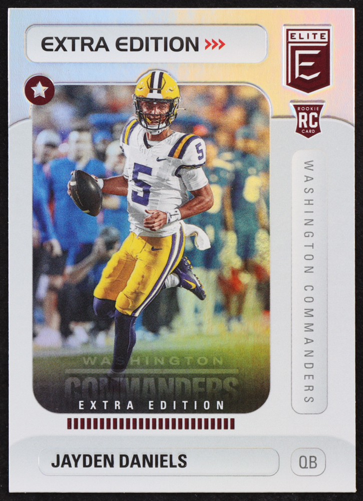 Jayden Daniels 2024 Elite Extra Edition #4 RC at PristineAuction.com Jayden Daniels 2024 Elite Extra Edition #4 RC at PristineAuction.com