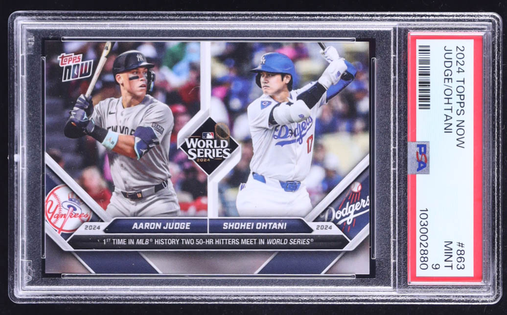 Aaron Judge / Shohei Ohtani 2024 Topps Now #863 (PSA 9) at PristineAuction.com Aaron Judge / Shohei Ohtani 2024 Topps Now #863 (PSA 9) at PristineAuction.com
