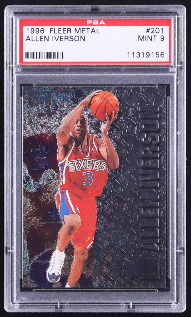 Allen Iverson 1996-97 Metal #201 RC (PSA 9) at PristineAuction.com Allen Iverson 1996-97 Metal #201 RC (PSA 9) at PristineAuction.com