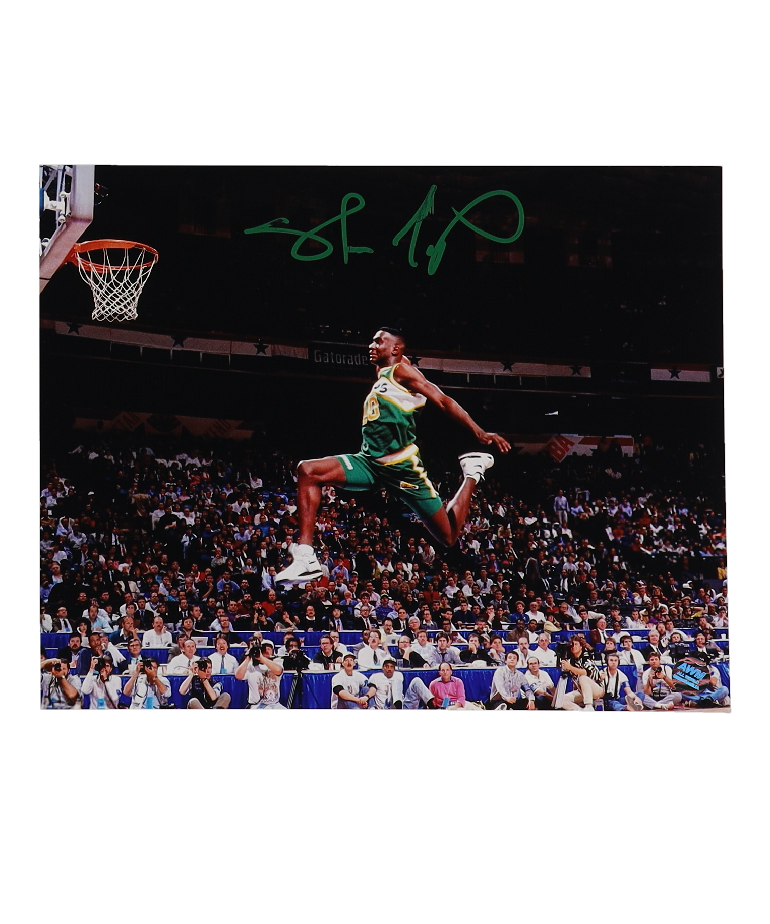 Shawn Kemp Signed SuperSonics 8x10 Photo (AWM) at PristineAuction.com Shawn Kemp Signed SuperSonics 8x10 Photo (AWM) at PristineAuction.com