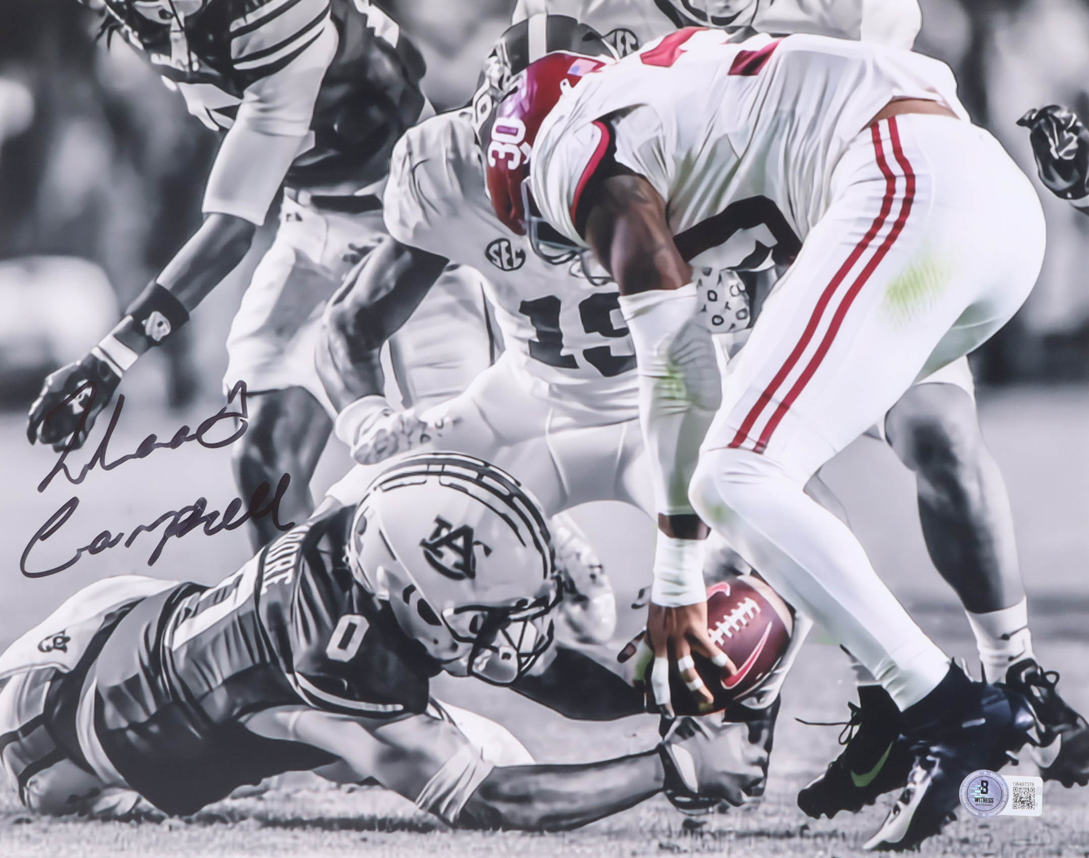 Jihaad Campbell Signed Alabama Crimson Tide 11x14 Photo (Beckett) at PristineAuction.com Jihaad Campbell Signed Alabama Crimson Tide 11x14 Photo (Beckett) at PristineAuction.com