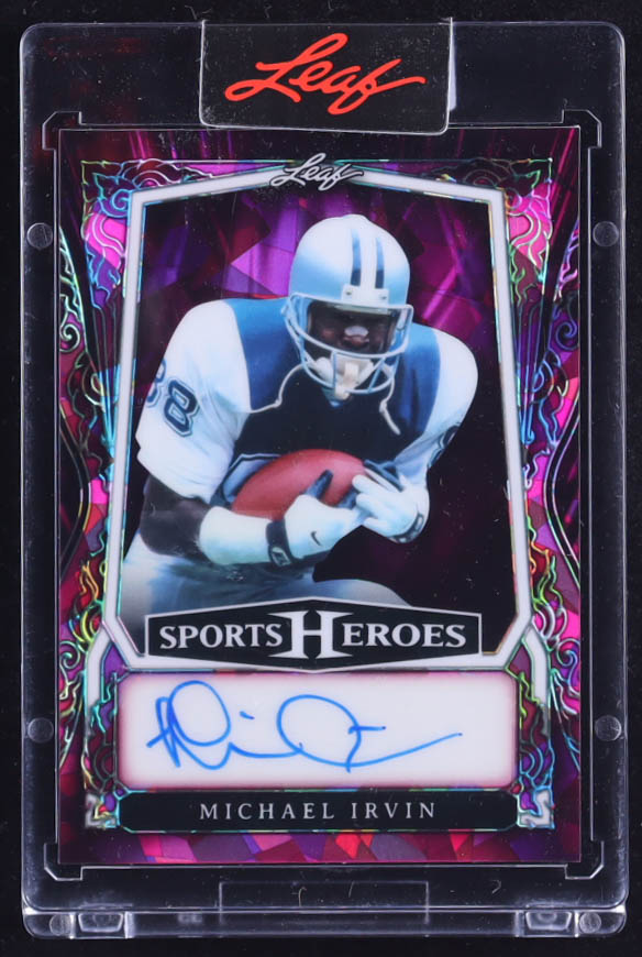 Michael Irvin 2025 Leaf Sports Heroes Pink Crystals Autographs #BAMI1 #5/5 at PristineAuction.com Michael Irvin 2025 Leaf Sports Heroes Pink Crystals Autographs #BAMI1 #5/5 at PristineAuction.com