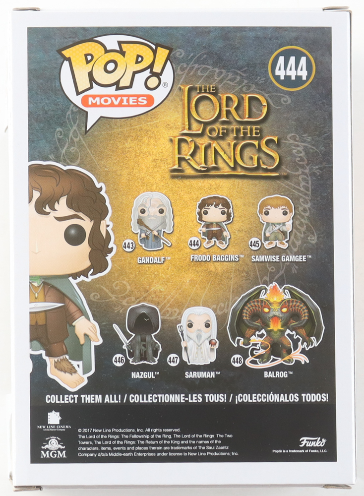 Elijah Wood Signed "The Lord of the Rings" #444 Frodo Baggins Funko Pop! Vinyl Figure (PA) at PristineAuction.com Elijah Wood Signed "The Lord of the Rings" #444 Frodo Baggins Funko Pop! Vinyl Figure (PA) at PristineAuction.com