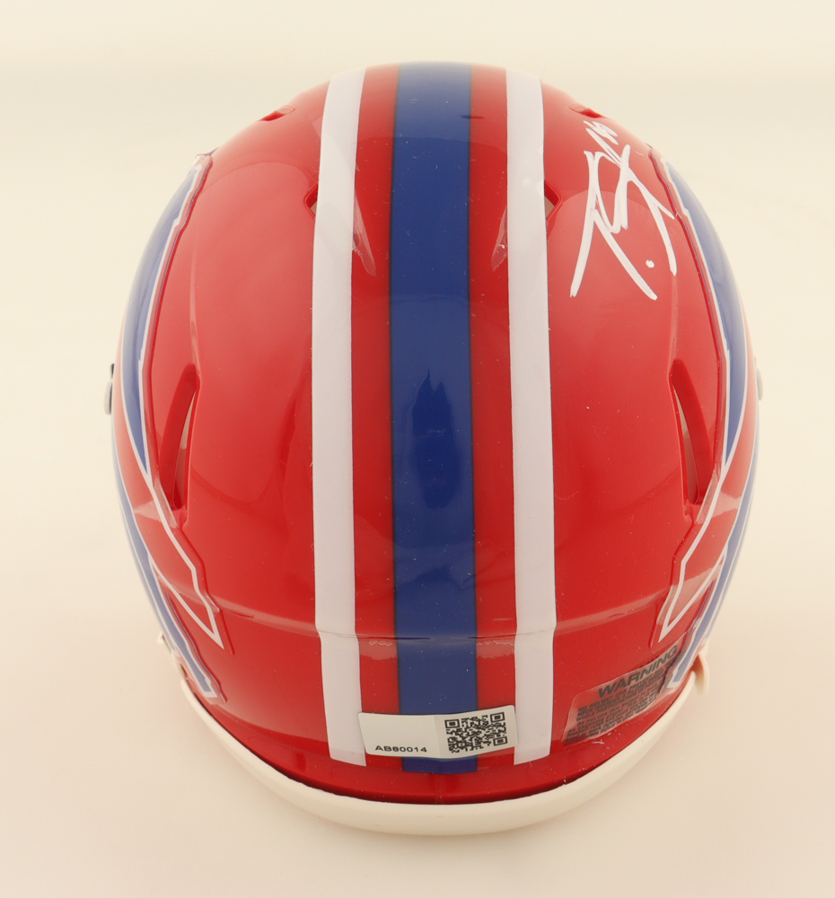 Tyrell Shavers Signed Bills Speed Mini Helmet (TSE) at PristineAuction.com Tyrell Shavers Signed Bills Speed Mini Helmet (TSE) at PristineAuction.com