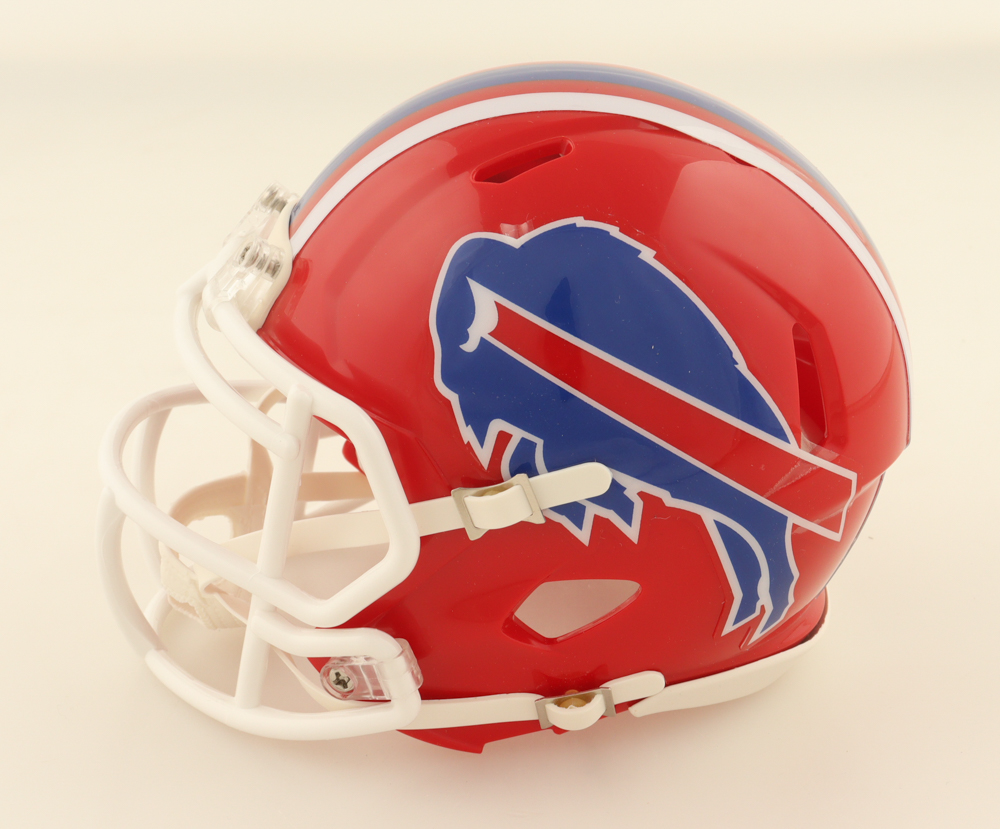Tyrell Shavers Signed Bills Speed Mini Helmet (TSE) at PristineAuction.com Tyrell Shavers Signed Bills Speed Mini Helmet (TSE) at PristineAuction.com