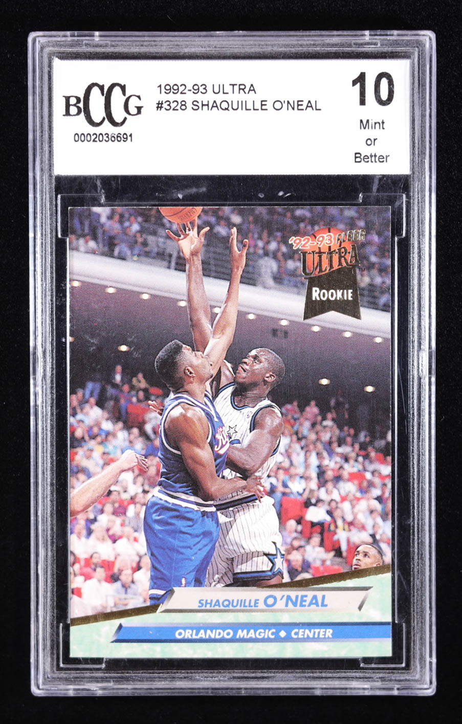 Shaquille O'Neal 1992-93 Ultra #328 RC (BCCG 10) at PristineAuction.com Shaquille O'Neal 1992-93 Ultra #328 RC (BCCG 10) at PristineAuction.com