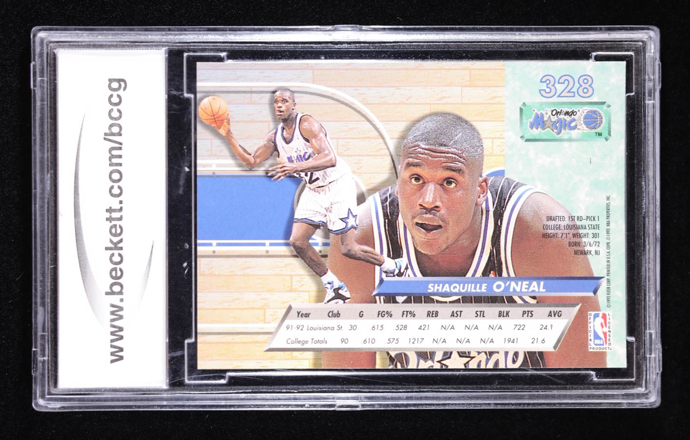 Shaquille O'Neal 1992-93 Ultra #328 RC (BCCG 10) at PristineAuction.com Shaquille O'Neal 1992-93 Ultra #328 RC (BCCG 10) at PristineAuction.com