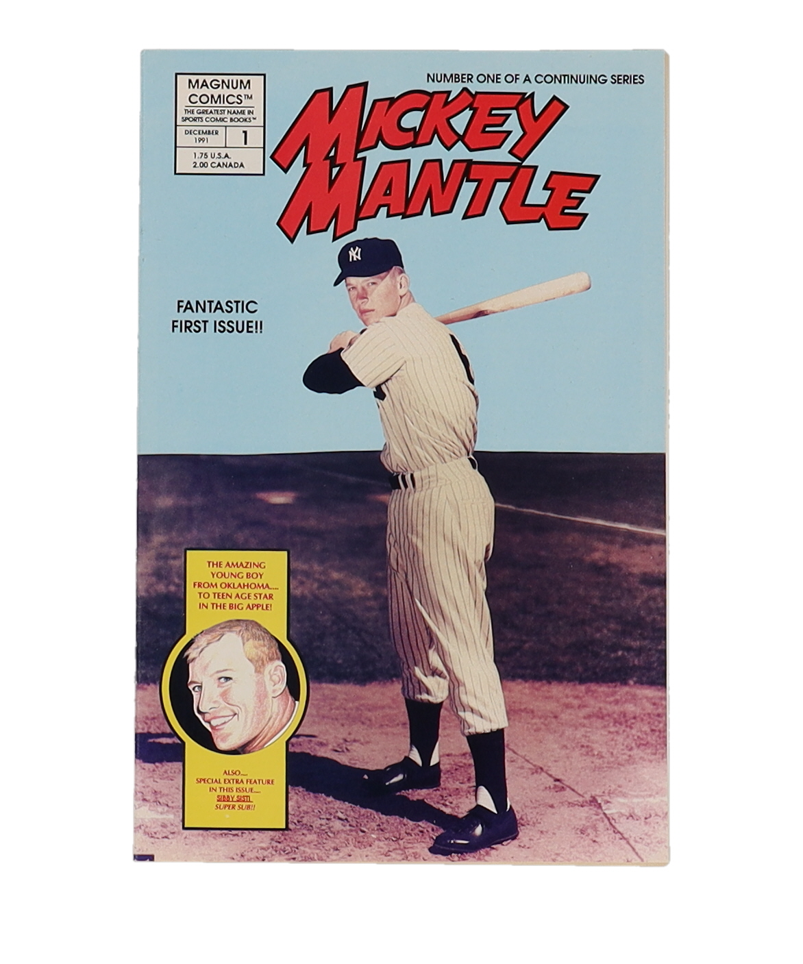 1991 "Mickey Mantle" #1 Magnum Comic Book at PristineAuction.com 1991 "Mickey Mantle" #1 Magnum Comic Book at PristineAuction.com