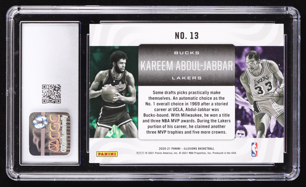 Kareem Abdul-Jabbar 2020 Illusions Career Lineage #13 (CGC 10) at PristineAuction.com Kareem Abdul-Jabbar 2020 Illusions Career Lineage #13 (CGC 10) at PristineAuction.com