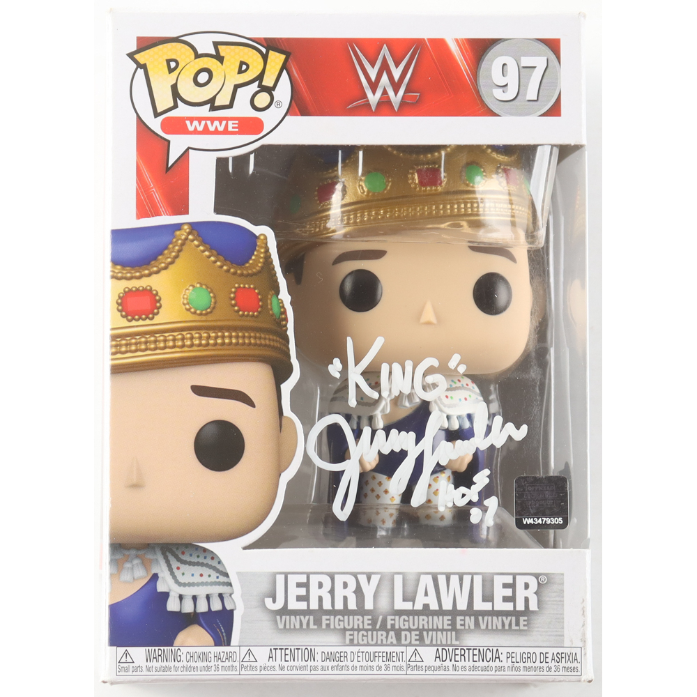 Jerry Lawler Signed WWE #97 Funko Pop! Vinyl Figure Inscribed "King" & "HOF 07" (Beckett) at PristineAuction.com