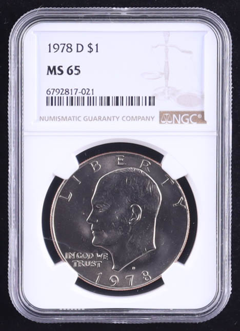 1978-D Eisenhower Silver Dollar (NGC MS65) at PristineAuction.com 1978-D Eisenhower Silver Dollar (NGC MS65) at PristineAuction.com