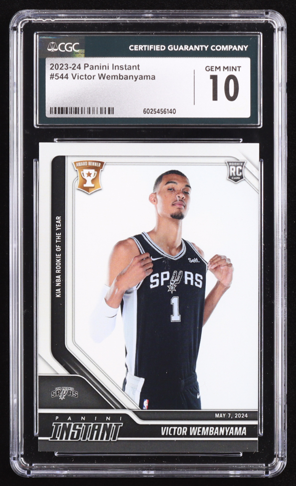 Victor Wembanyama 2023-24 Panini Instant #544 RC (CGC 10) at PristineAuction.com Victor Wembanyama 2023-24 Panini Instant #544 RC (CGC 10) at PristineAuction.com