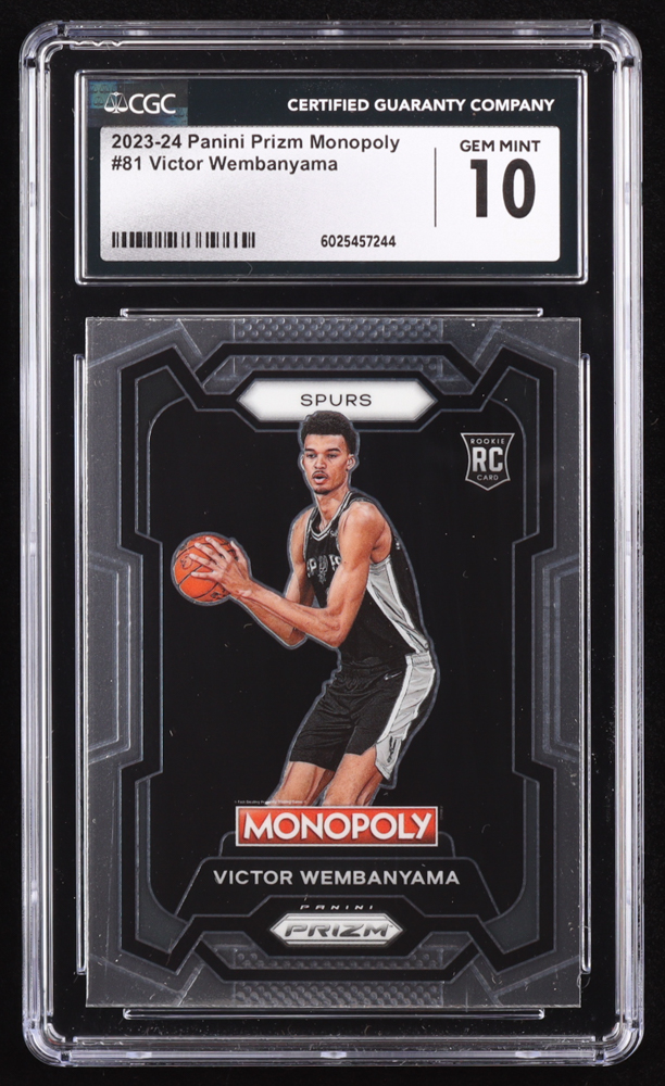 Victor Wembanyama 2023-24 Panini Prizm Monopoly #81 RC (CGC 10) at PristineAuction.com Victor Wembanyama 2023-24 Panini Prizm Monopoly #81 RC (CGC 10) at PristineAuction.com