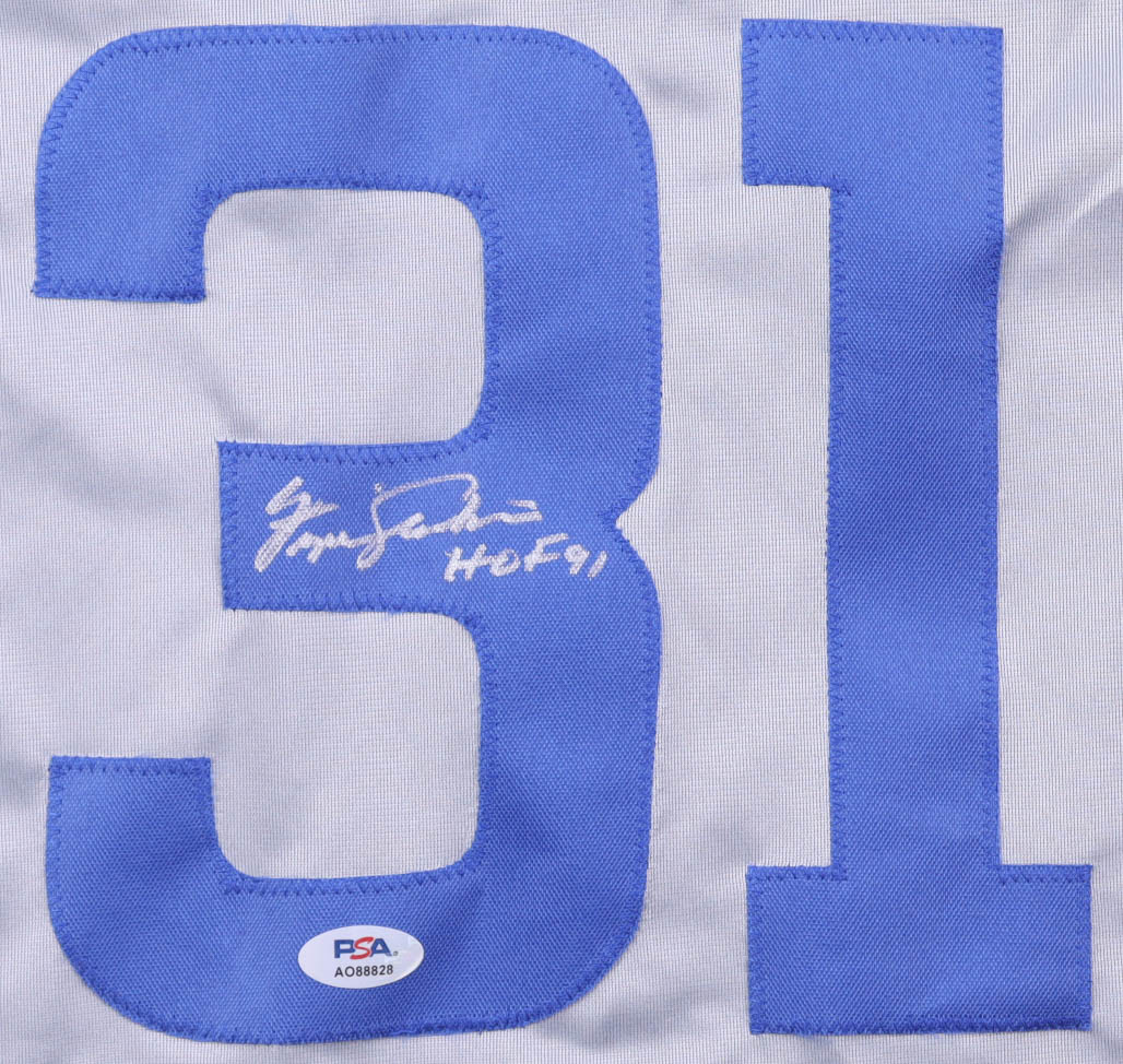 Fergie Jenkins Signed Jersey Inscribed "HOF 91" (PSA) at PristineAuction.com Fergie Jenkins Signed Jersey Inscribed "HOF 91" (PSA) at PristineAuction.com