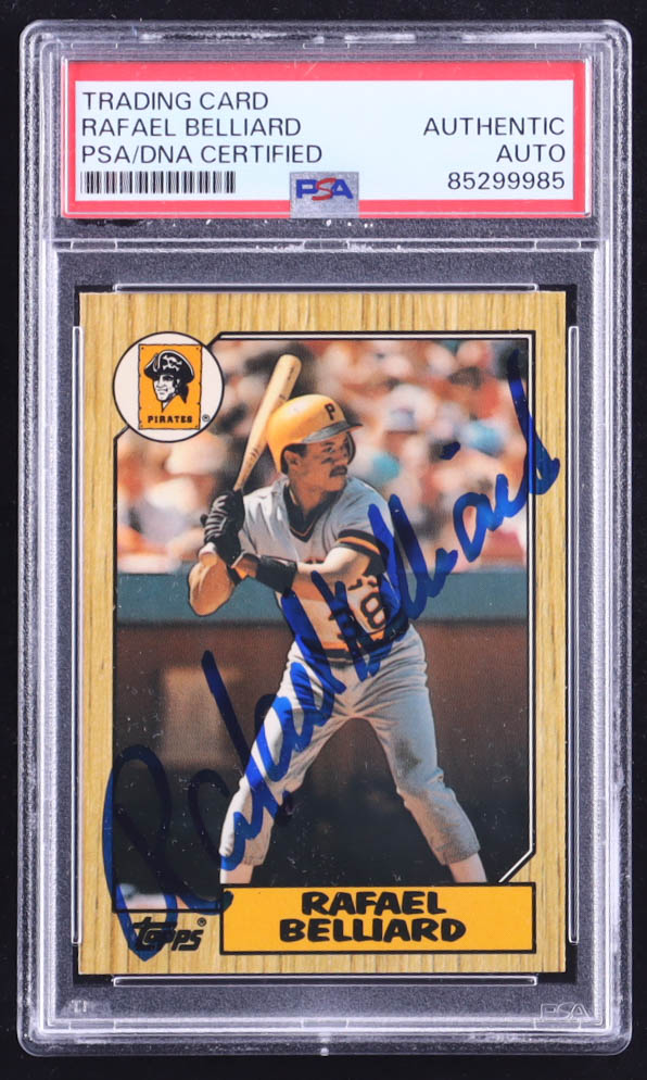Rafael Belliard Signed 1987 Topps Tiffany #541 RC (PSA) at PristineAuction.com Rafael Belliard Signed 1987 Topps Tiffany #541 RC (PSA) at PristineAuction.com