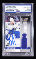 Brayden Point Signed 2019 Upper Deck Game Jersey #GJBP (PSA) at PristineAuction.com