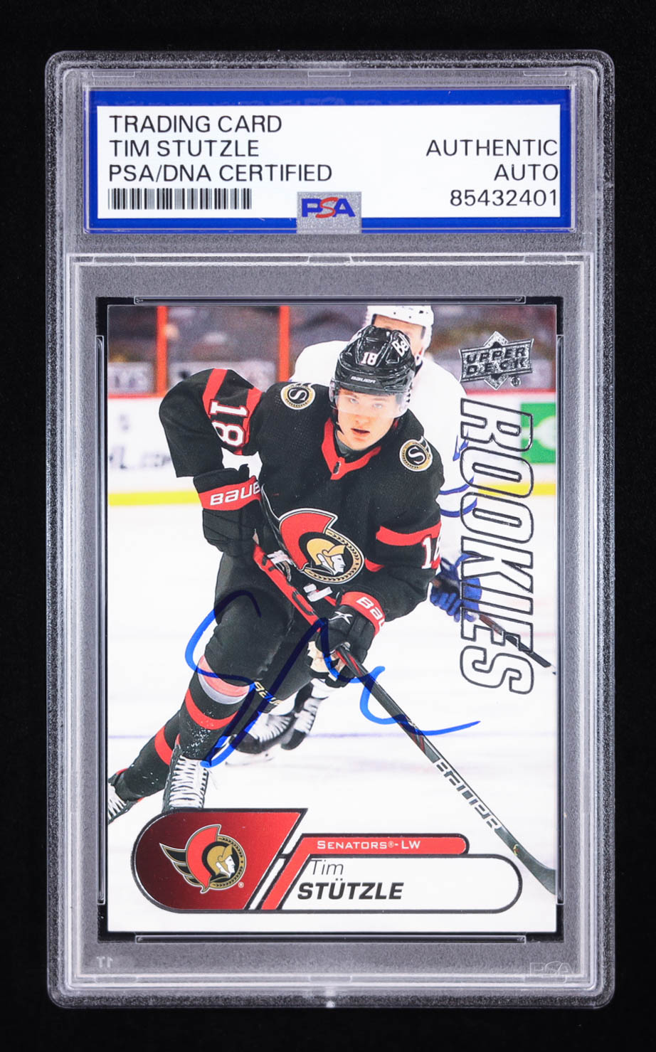 Tim Stutzle Signed 2023 Upper Deck #374 (PSA) at PristineAuction.com Tim Stutzle Signed 2023 Upper Deck #374 (PSA) at PristineAuction.com