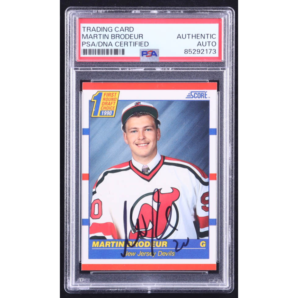 Martin Brodeur Signed 1990-91 Score #439 RC (PSA) at PristineAuction.com