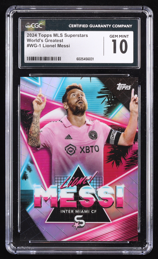 Lionel Messi 2024 Topps MLS Superstars World's Greatest #WG1 (CGC 10) at PristineAuction.com Lionel Messi 2024 Topps MLS Superstars World's Greatest #WG1 (CGC 10) at PristineAuction.com