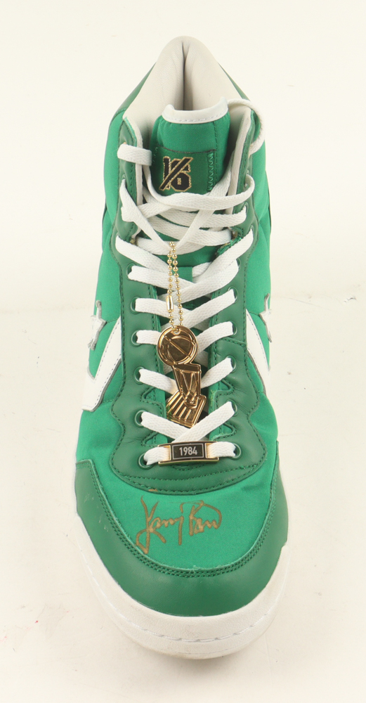 Larry Bird Signed 1984 Converse Special Edition Boston Celtics Championship Basketball Shoe (PSA) at PristineAuction.com Larry Bird Signed 1984 Converse Special Edition Boston Celtics Championship Basketball Shoe (PSA) at PristineAuction.com