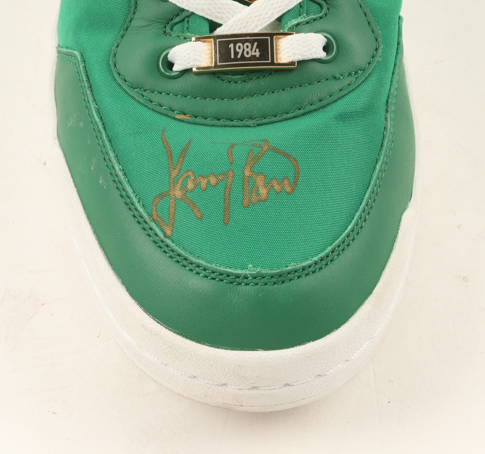 Larry Bird Signed 1984 Converse Special Edition Boston Celtics Championship Basketball Shoe (PSA) at PristineAuction.com Larry Bird Signed 1984 Converse Special Edition Boston Celtics Championship Basketball Shoe (PSA) at PristineAuction.com