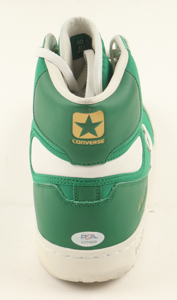 Larry Bird Signed 1984 Converse Special Edition Boston Celtics Championship Basketball Shoe (PSA) at PristineAuction.com Larry Bird Signed 1984 Converse Special Edition Boston Celtics Championship Basketball Shoe (PSA) at PristineAuction.com