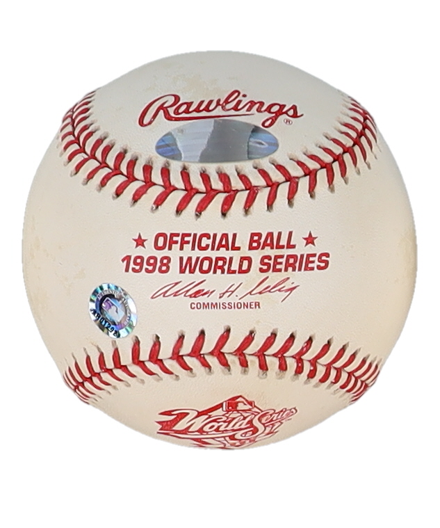 Derek Jeter Signed Official 1998 World Series Logo Baseball (Steiner & MLB) at PristineAuction.com Derek Jeter Signed Official 1998 World Series Logo Baseball (Steiner & MLB) at PristineAuction.com