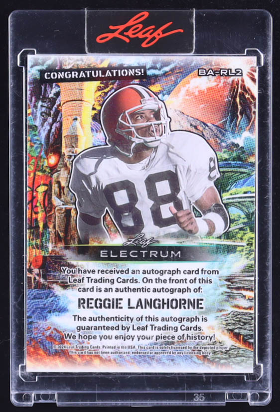 Reggie Langhorne 2024 Leaf Electrum Autographs Spectrum Oil Spill #BARL2 #2/9 at PristineAuction.com Reggie Langhorne 2024 Leaf Electrum Autographs Spectrum Oil Spill #BARL2 #2/9 at PristineAuction.com