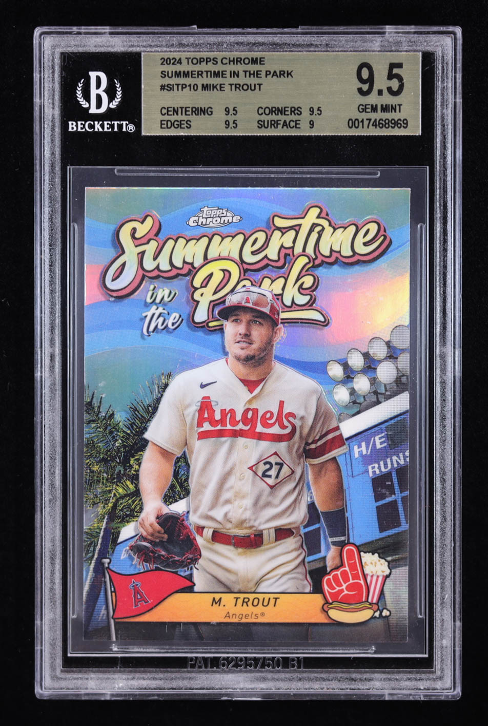 Mike Trout 2024 Topps Chrome Summertime in the Park #SITP10 (BGS 9.5) at PristineAuction.com Mike Trout 2024 Topps Chrome Summertime in the Park #SITP10 (BGS 9.5) at PristineAuction.com