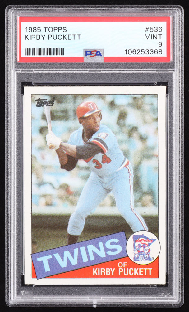 Kirby Puckett 1985 Topps #536 RC (PSA 9) at PristineAuction.com Kirby Puckett 1985 Topps #536 RC (PSA 9) at PristineAuction.com