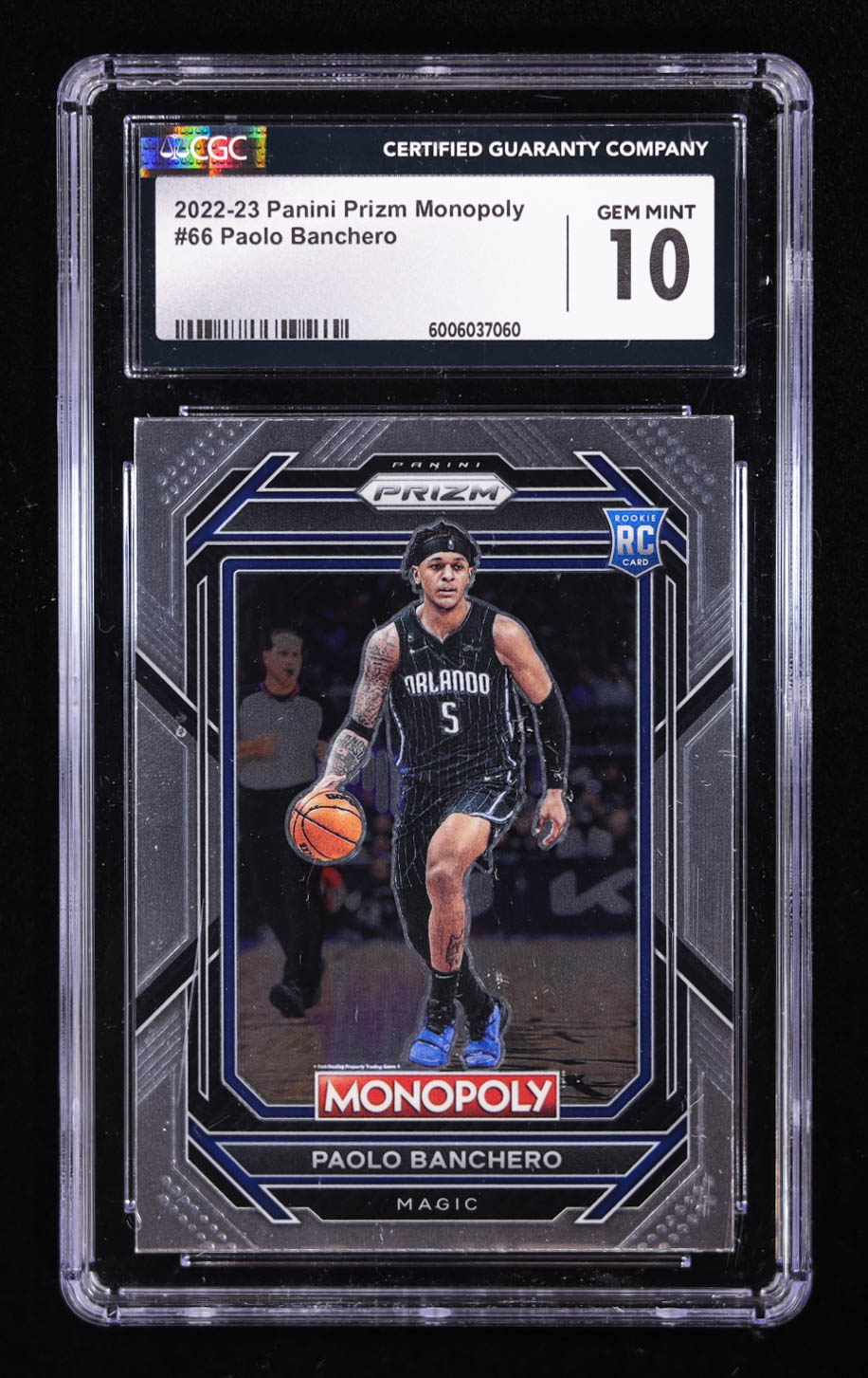 Paolo Banchero 2022-23 Panini Prizm Monopoly #66 RC (CGC 10) at PristineAuction.com Paolo Banchero 2022-23 Panini Prizm Monopoly #66 RC (CGC 10) at PristineAuction.com