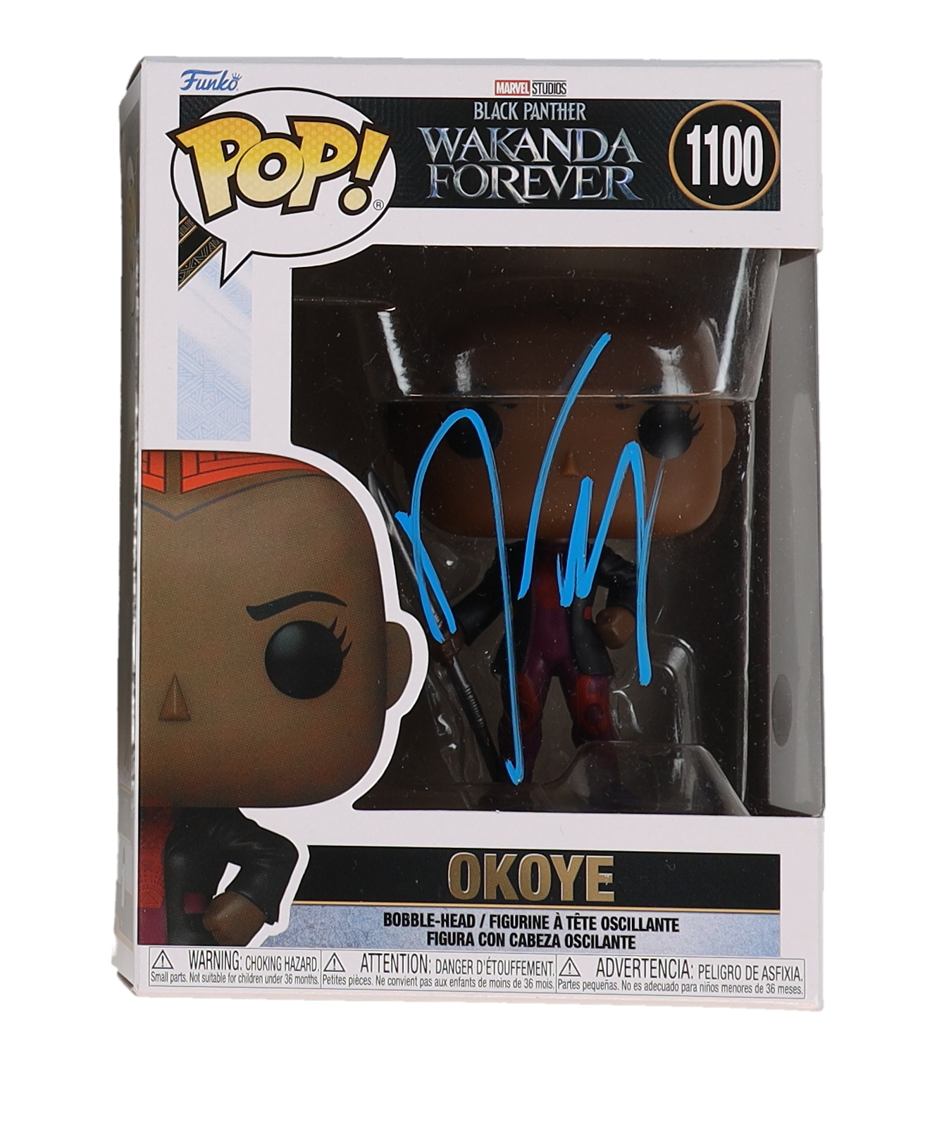 Danai Gurira Signed "Black Panther: Wakanda Forever" #1100 Okoye Funko Pop! Bobble-Head Vinyl Figure (JSA) at PristineAuction.com Danai Gurira Signed "Black Panther: Wakanda Forever" #1100 Okoye Funko Pop! Bobble-Head Vinyl Figure (JSA) at PristineAuction.com