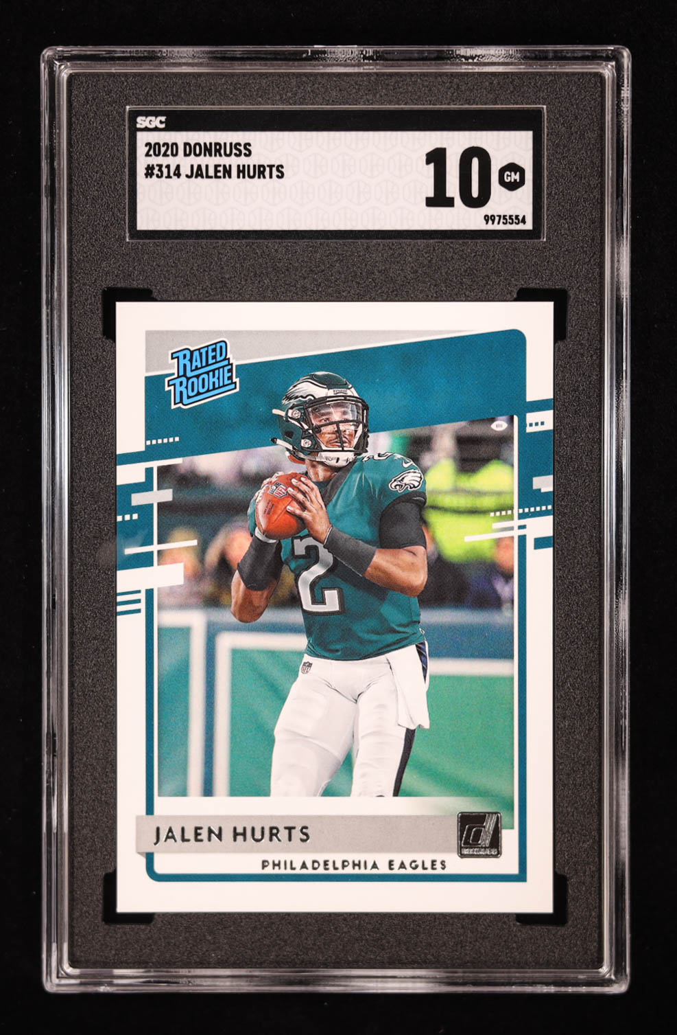 Jalen Hurts 2020 Donruss #314 RR RC (SGC 10) at PristineAuction.com Jalen Hurts 2020 Donruss #314 RR RC (SGC 10) at PristineAuction.com